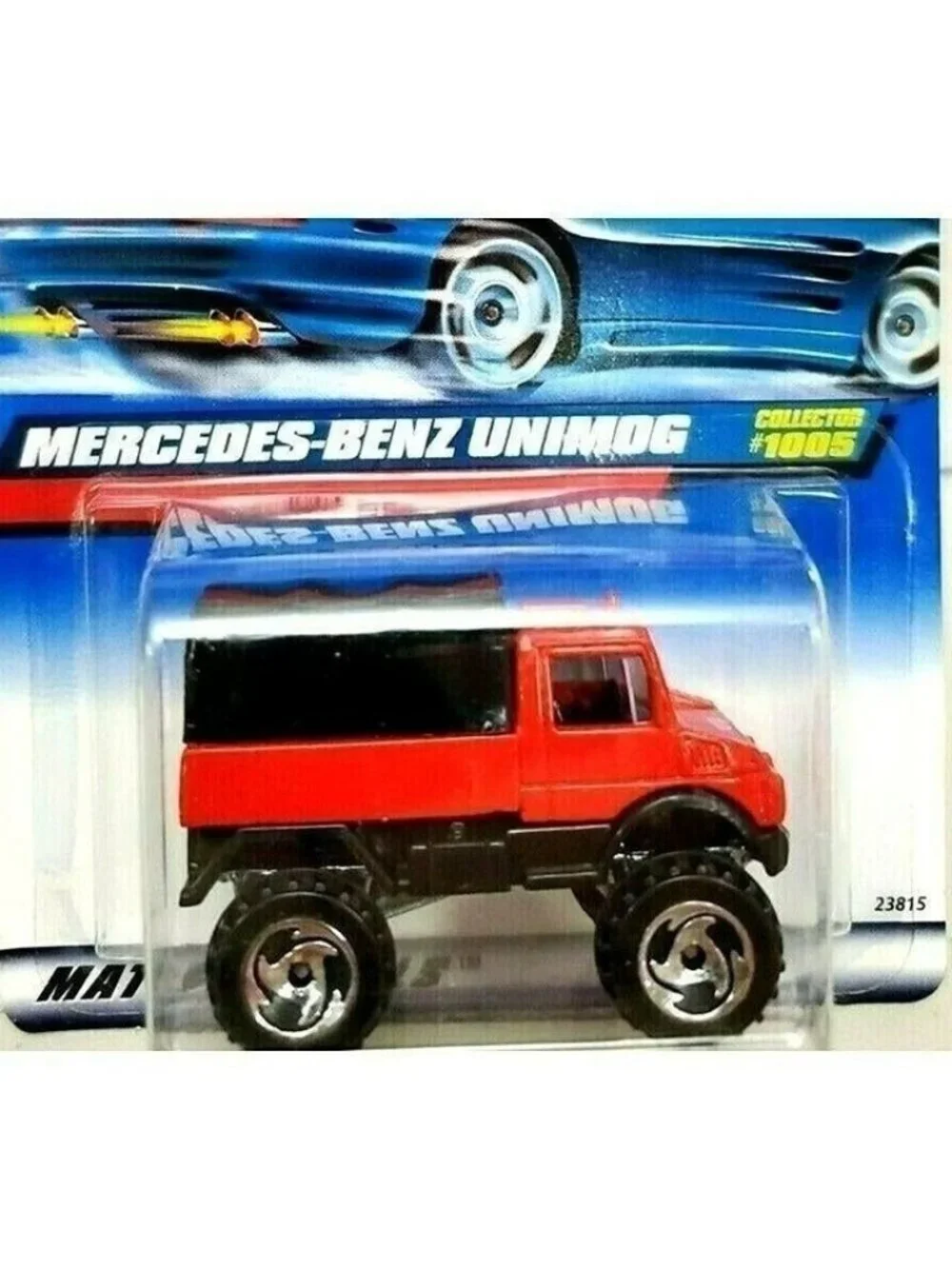 Vintage Die Cast Hot Wheels 1998 MERCEDES-BENZ UNIMOG 1005 Red/Black w/Chrome